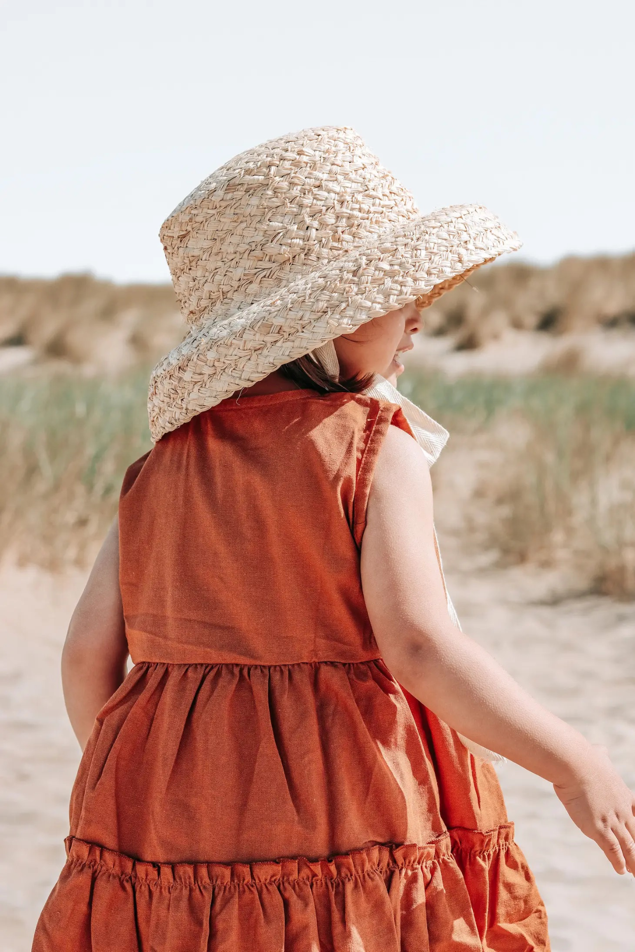 La Olivia Kids Isabella Dress, Beige or Terracotta