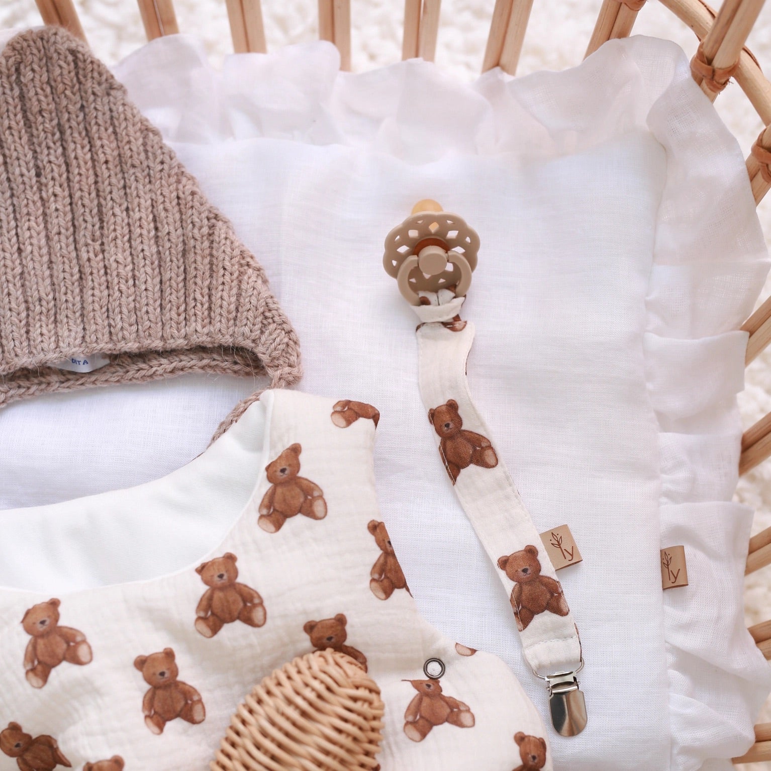 Babyly Pacifier Clip, Teddy Bears