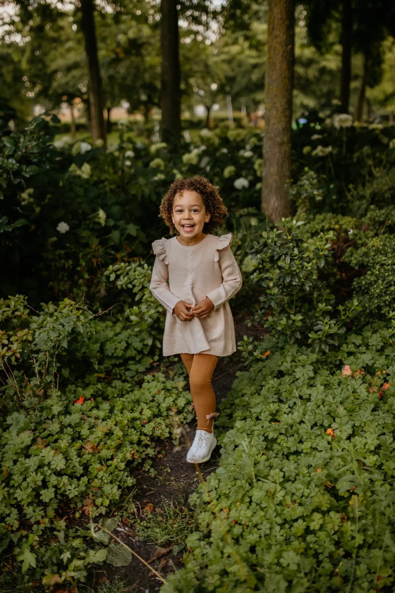 La Olivia Kids Mary tunic dress, Nude