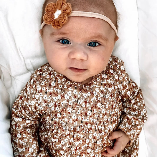 Peek-a-beau Beau Caramel Flower Headband