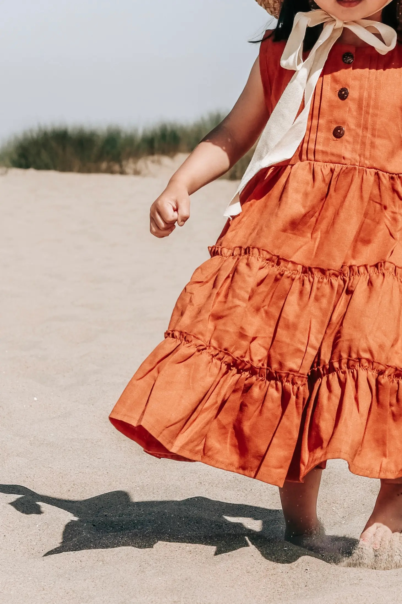 La Olivia Kids Isabella Dress, Beige or Terracotta
