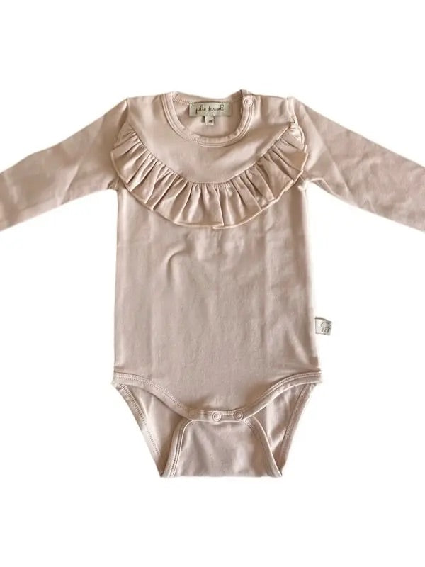 Julie Dausell Minna ruffle bodysuit, Nude