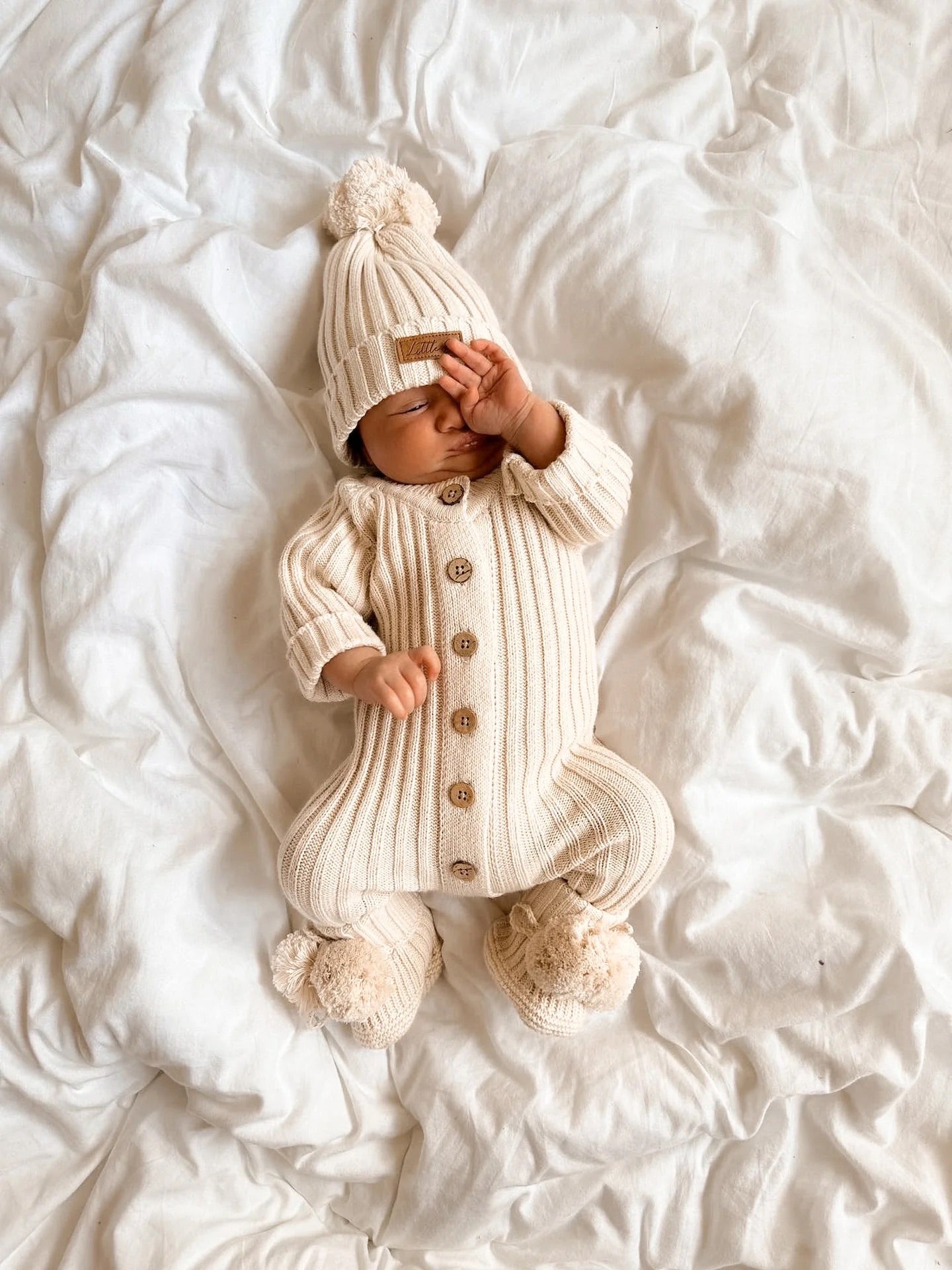 Little B's Nursery Booties -vauvatossut, Honey Milk