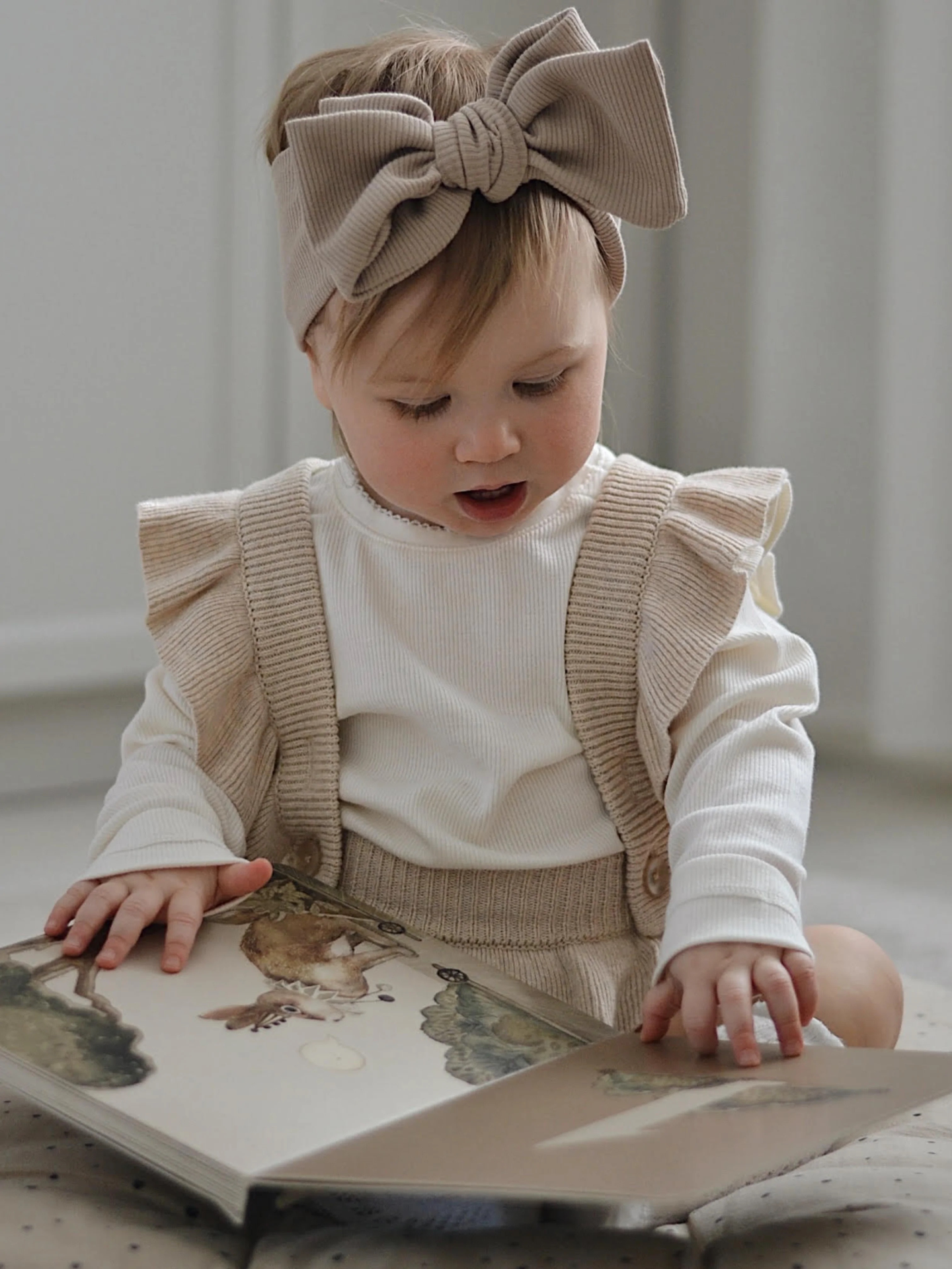Liv & Loke VIOLA RIB -hiuspanta, Old Pink