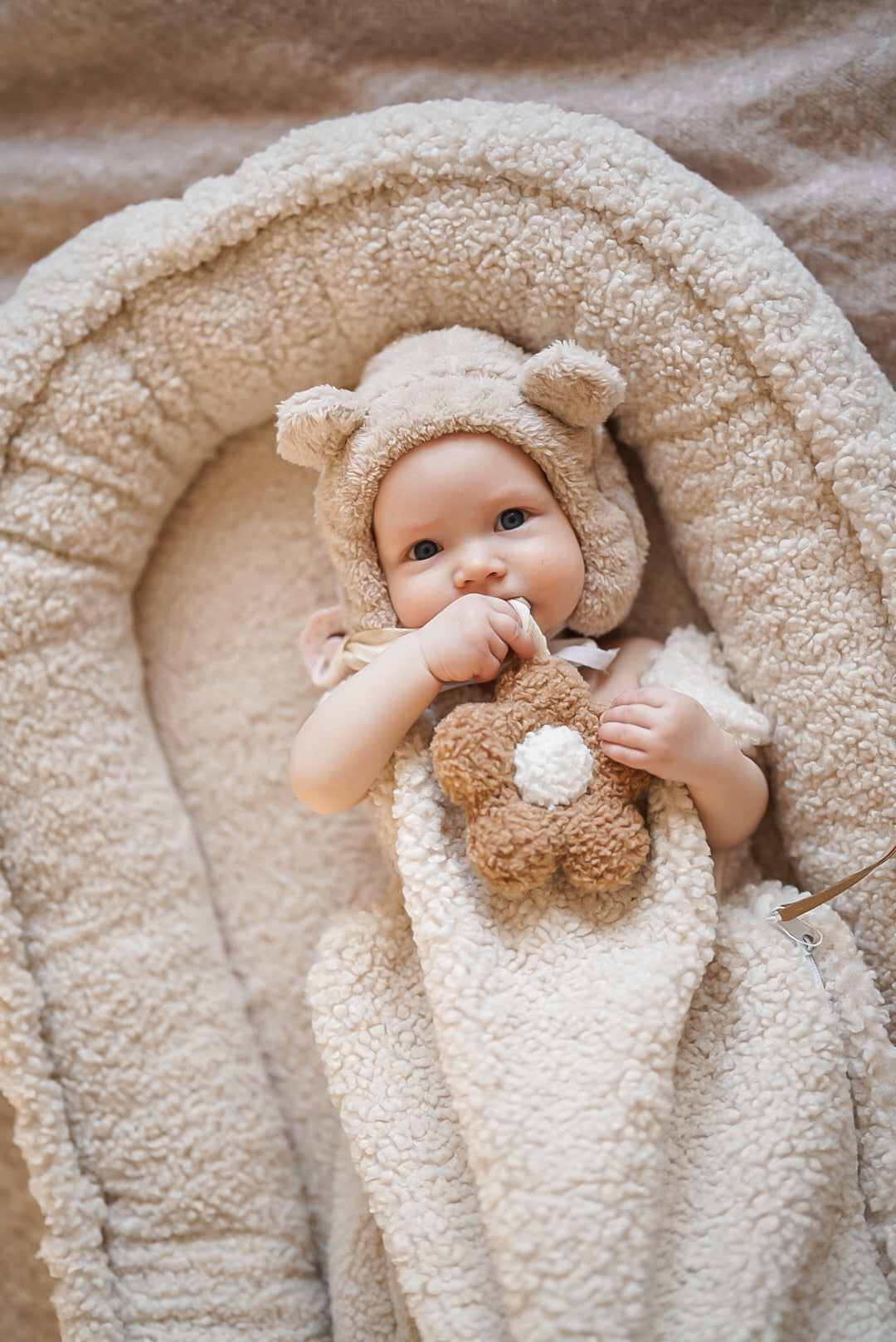 Ada Baby Teddy Ears hat, Beige