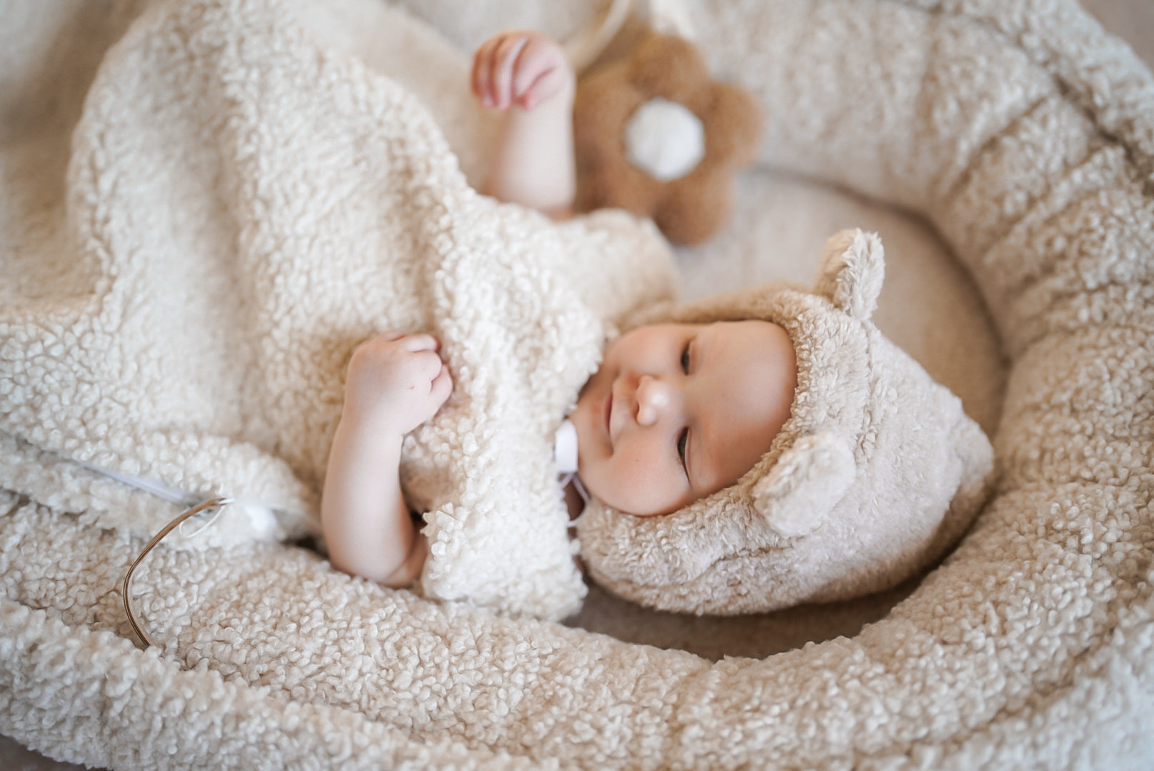 Ada Baby Teddy Ears hat, Beige