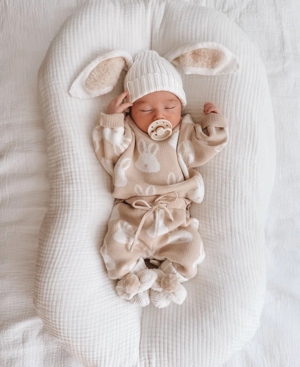 Indigo Dreams Sherpa Bunny Beanie - baby beanie with bunny ears