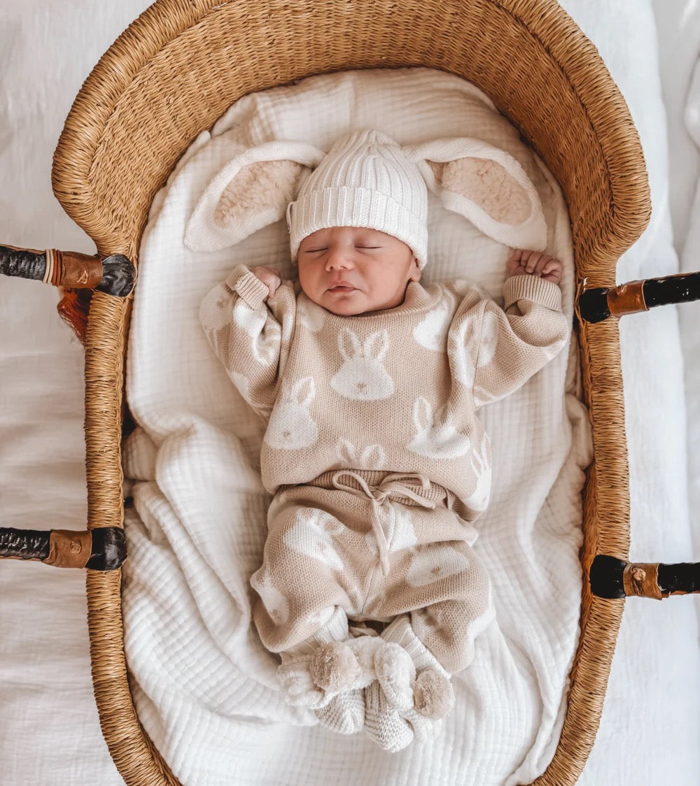 Indigo Dreams Sherpa Bunny Beanie - baby beanie with bunny ears