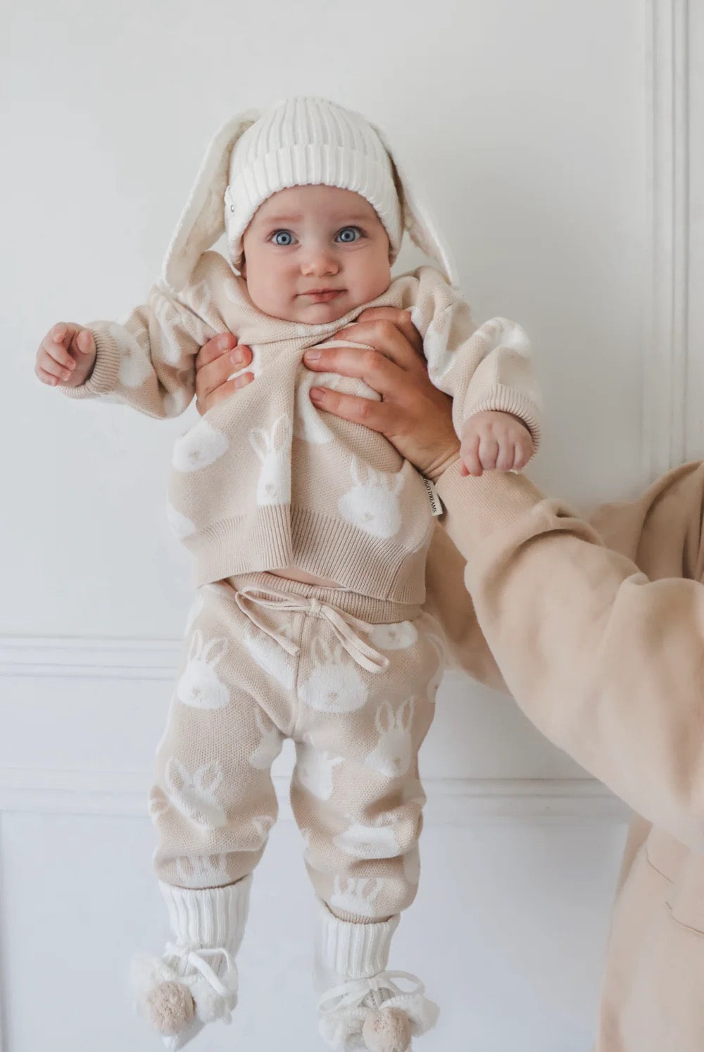 Indigo Dreams Sherpa Bunny Beanie -vauvan pipo pupukorvilla