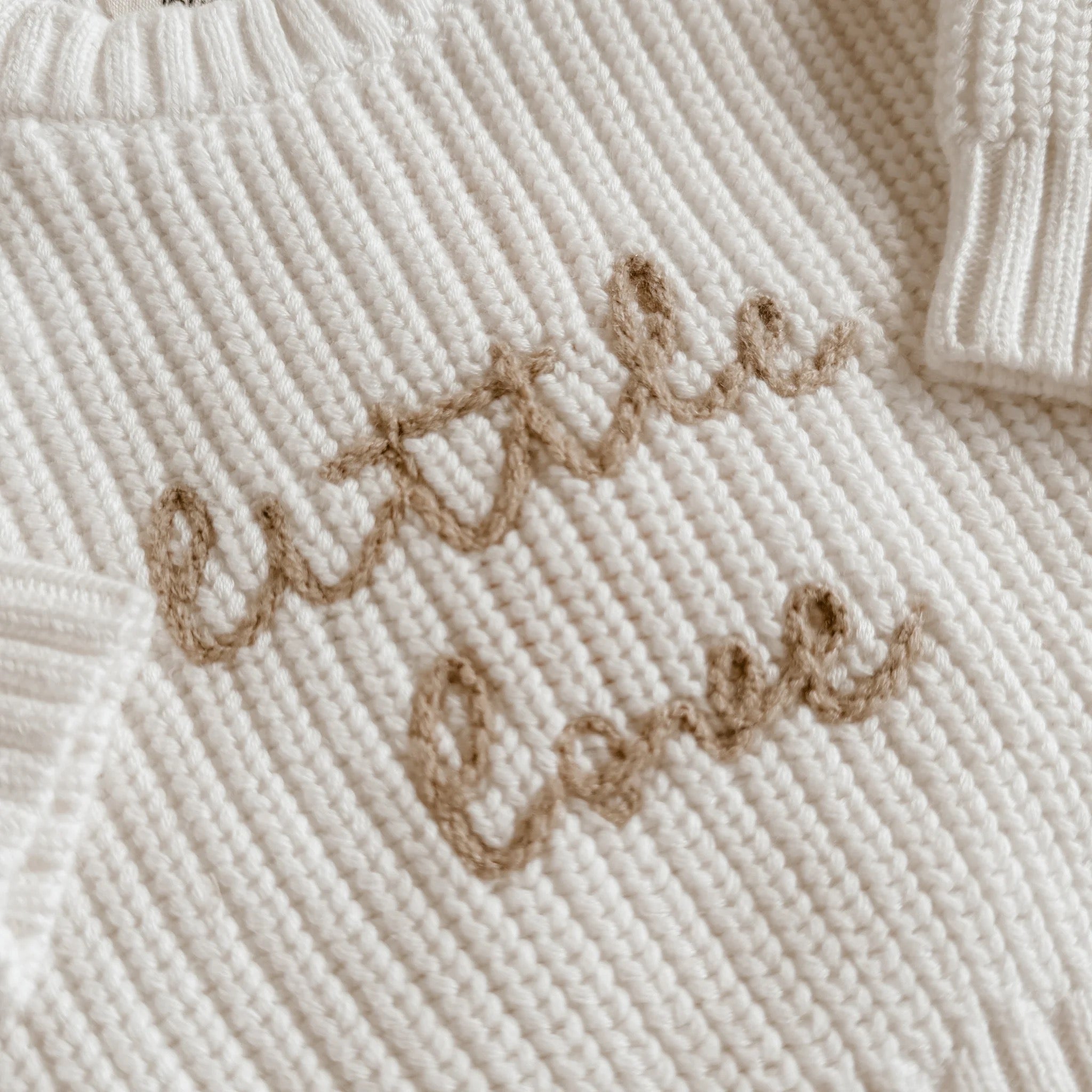 Blossom & Pear "Little Love" baby sweater, Milk