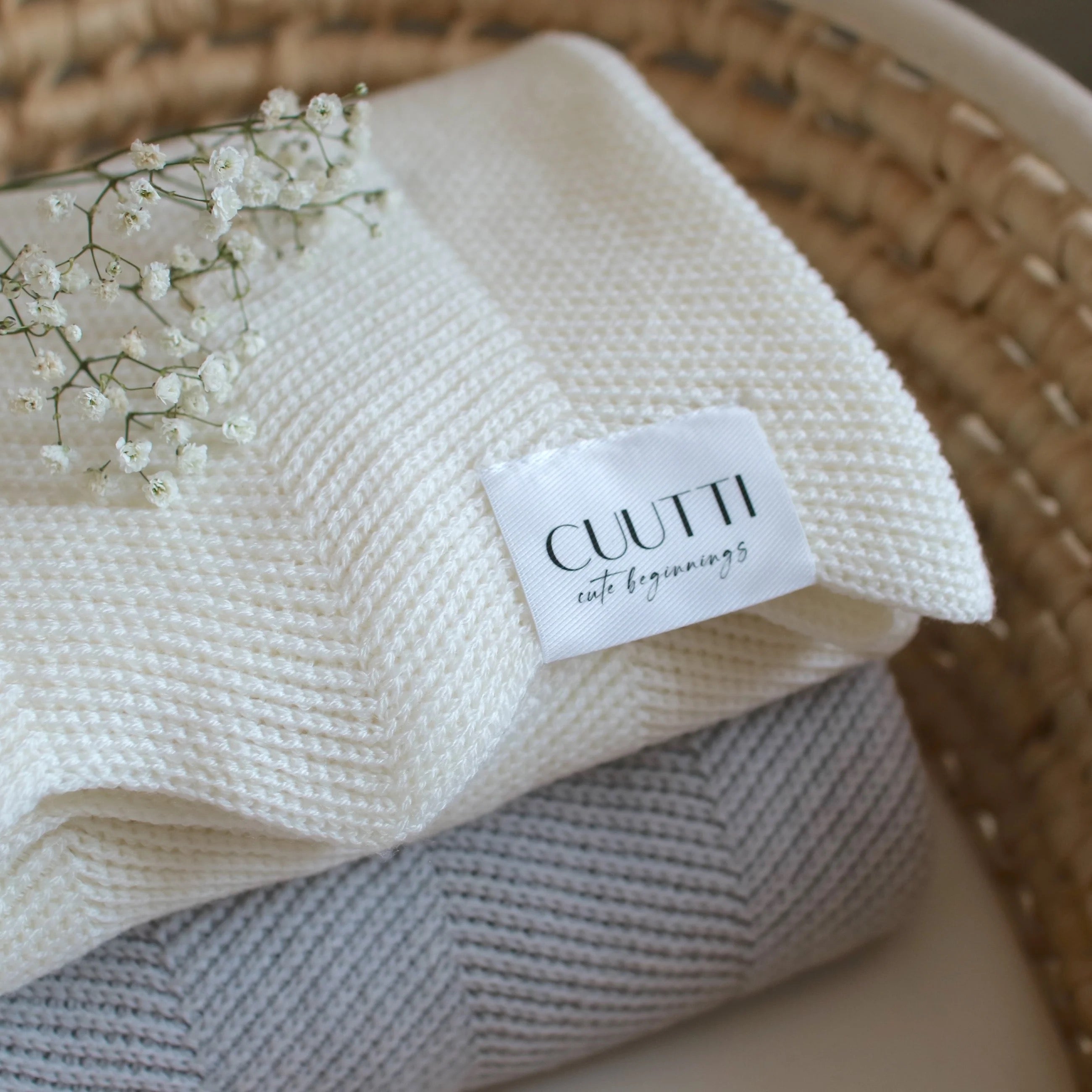 CUUTTI Merinovillapeitto Harmony, Ivory tai Rose Beige