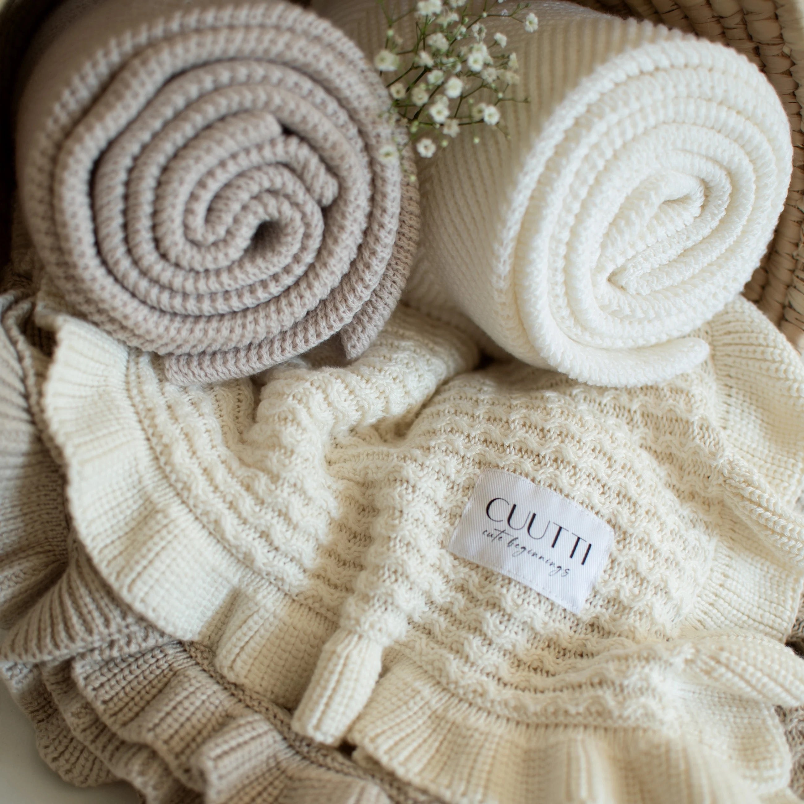 CUUTTI Bambupeitto Ballerina, Ivory tai Beige