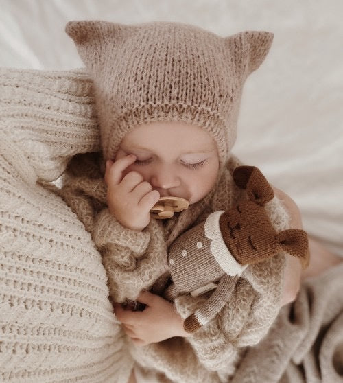 Main Sauvage Bunny Plush Toy, Oat Jumpsuit