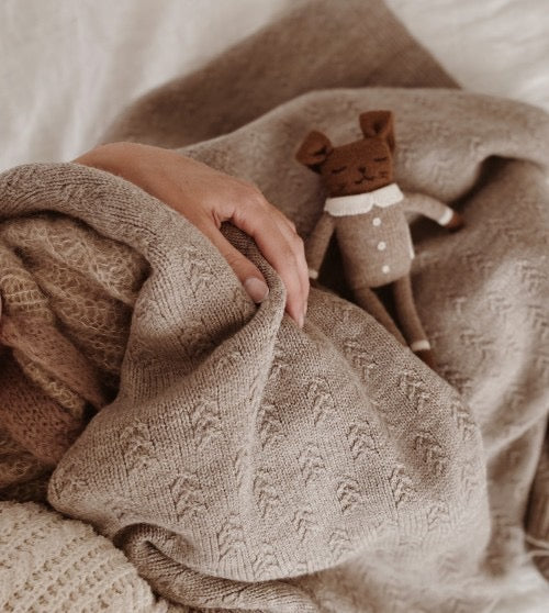 Main Sauvage Bunny Plush Toy, Oat Jumpsuit