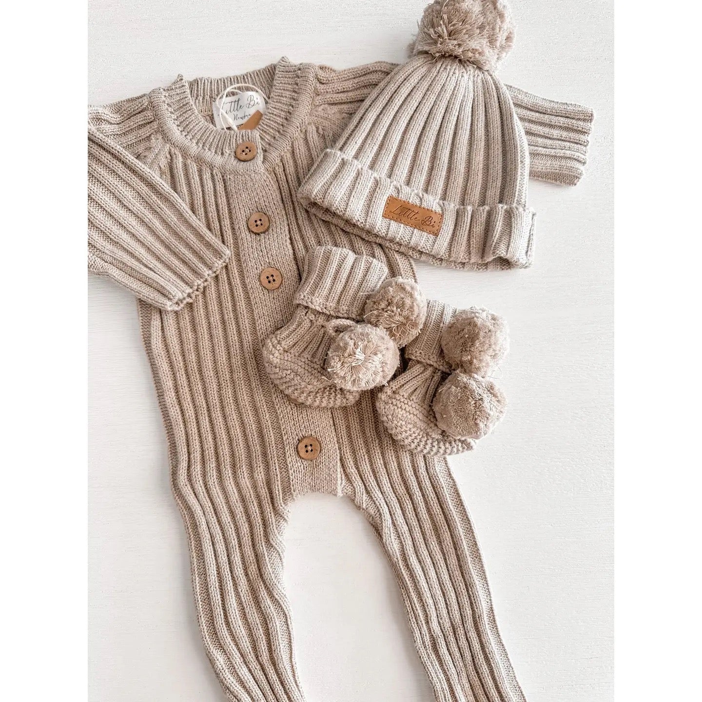 Little B's Nursery Booties -vauvatossut, Oak