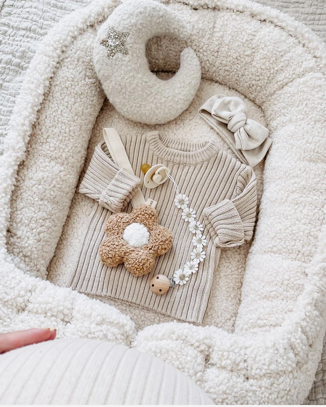 Babyly All Teddy Baby Nest vauvan unipesä, Cream