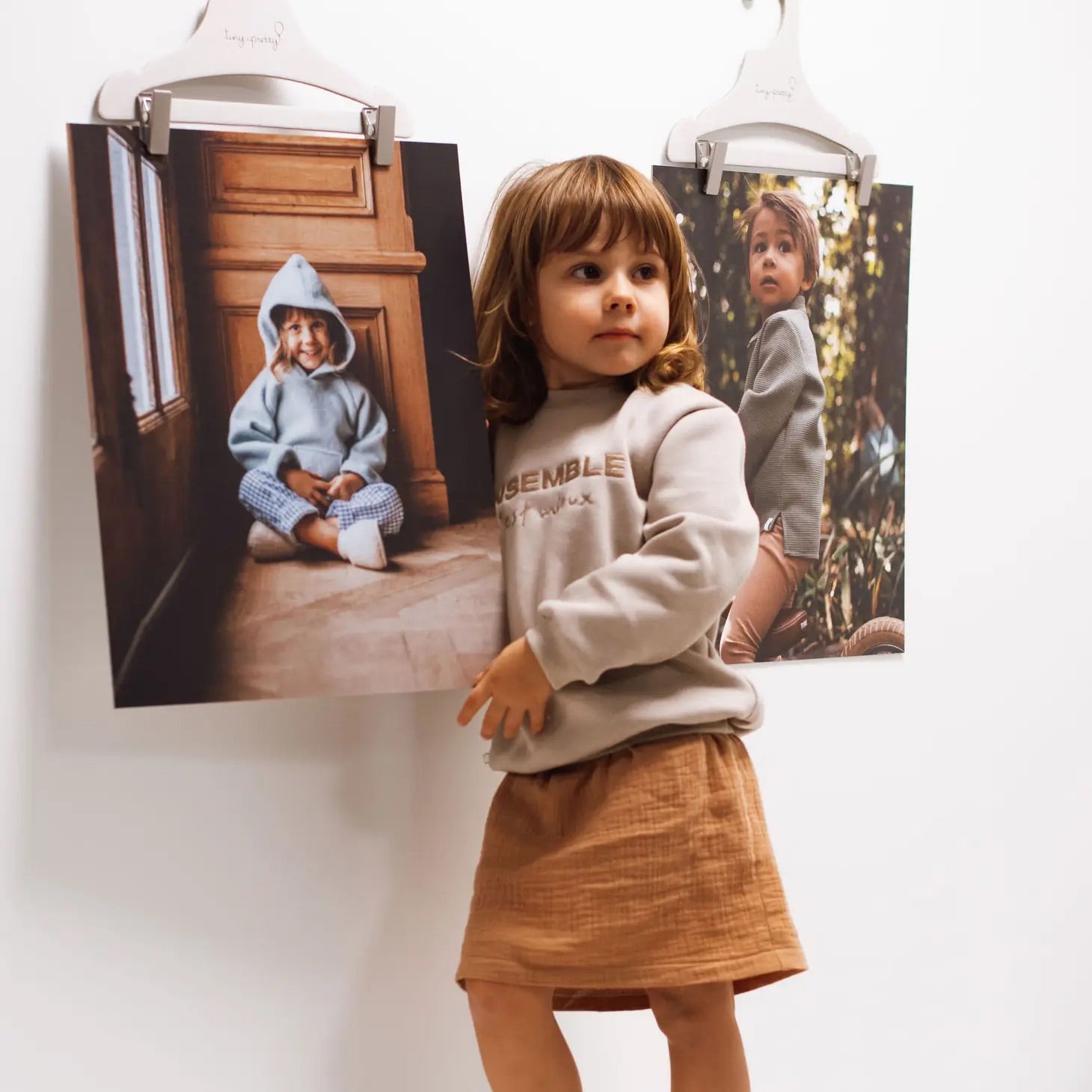 Tiny and Pretty Ensemble sweatshirt dress, Beige