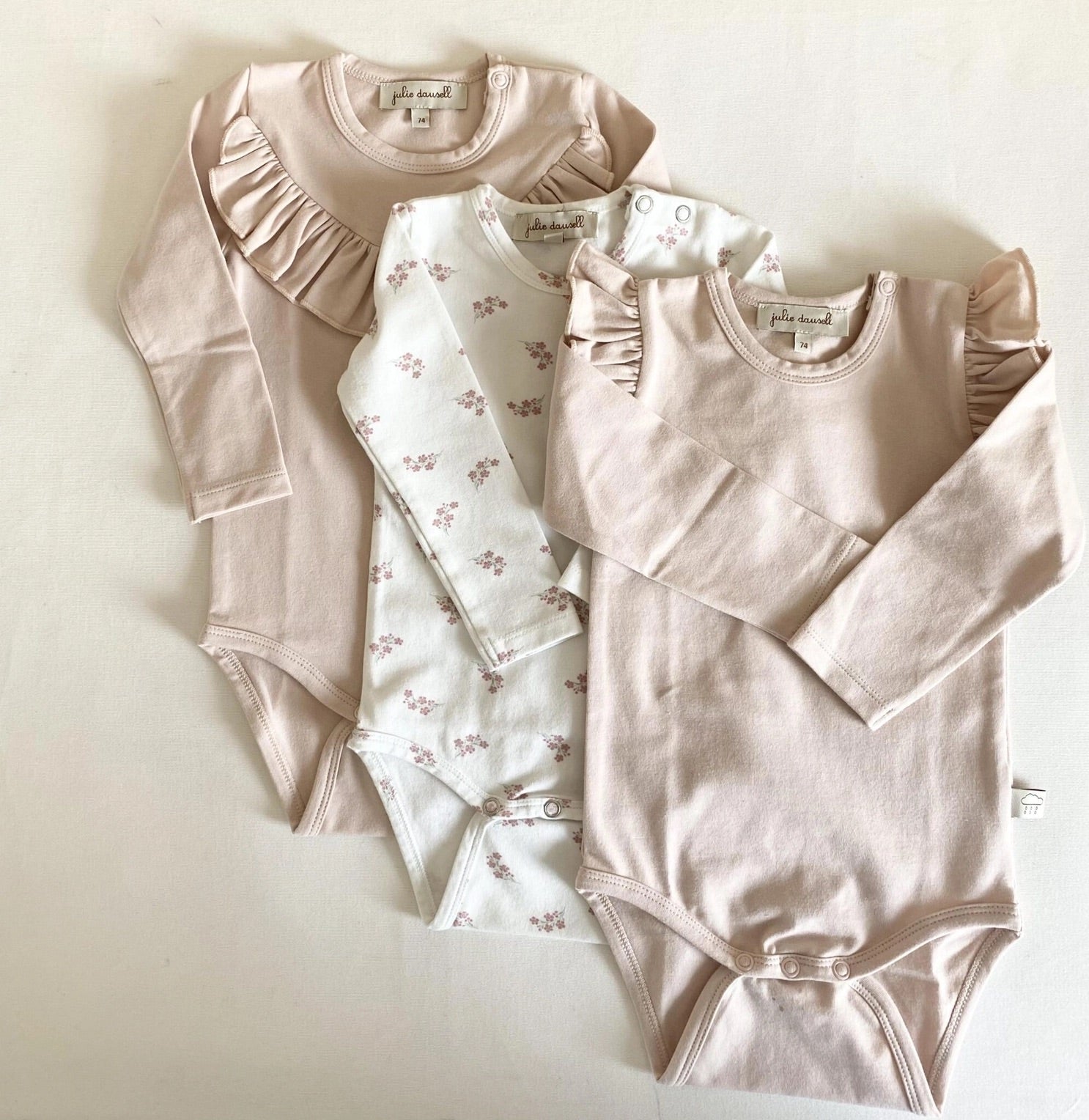 Julie Dausell Minna ruffle bodysuit, Nude