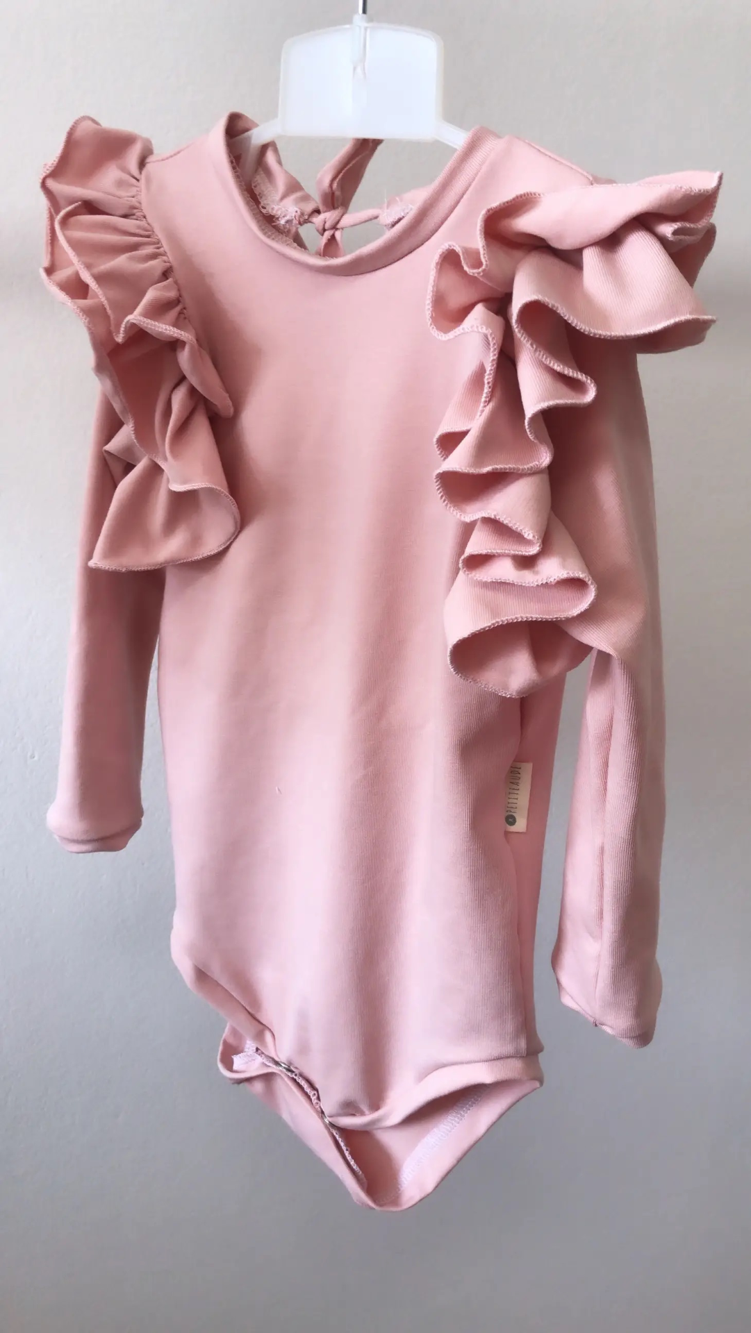 Petiteaude Ruffle-röyhelöbody, Powder Pink