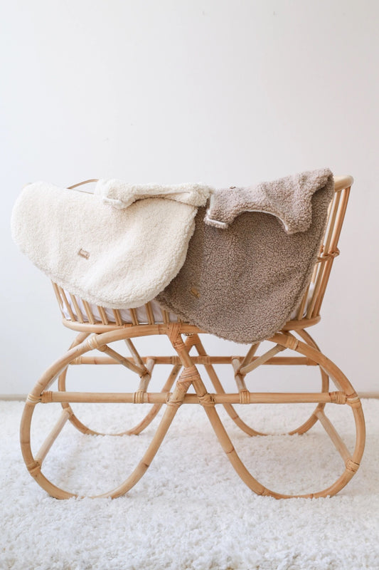 Babyly Teddy Dreams baby sleeping bag, Cream or Taupe