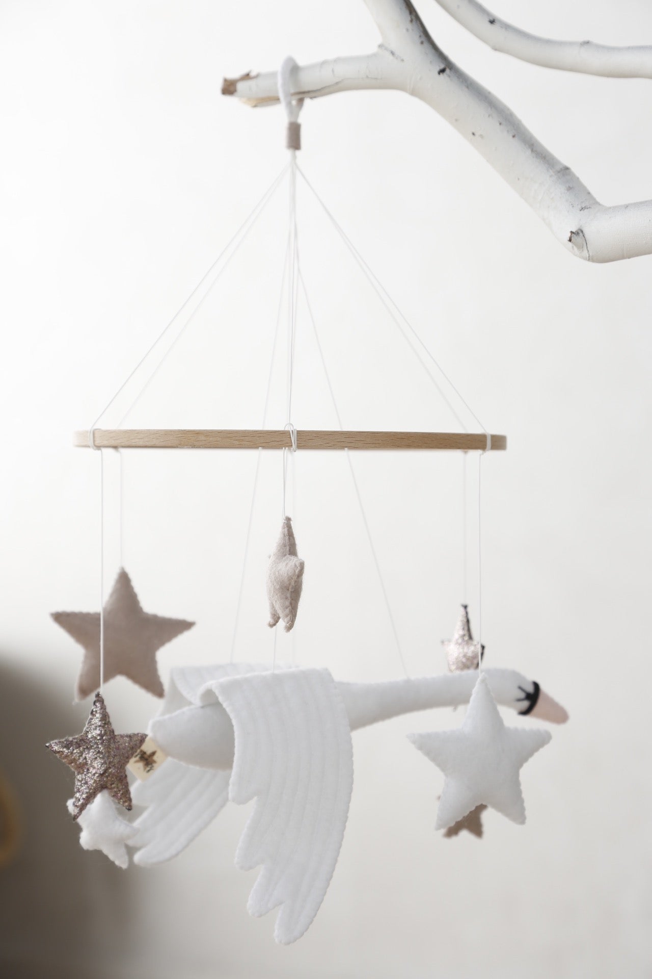 2 Stories Swan mobile