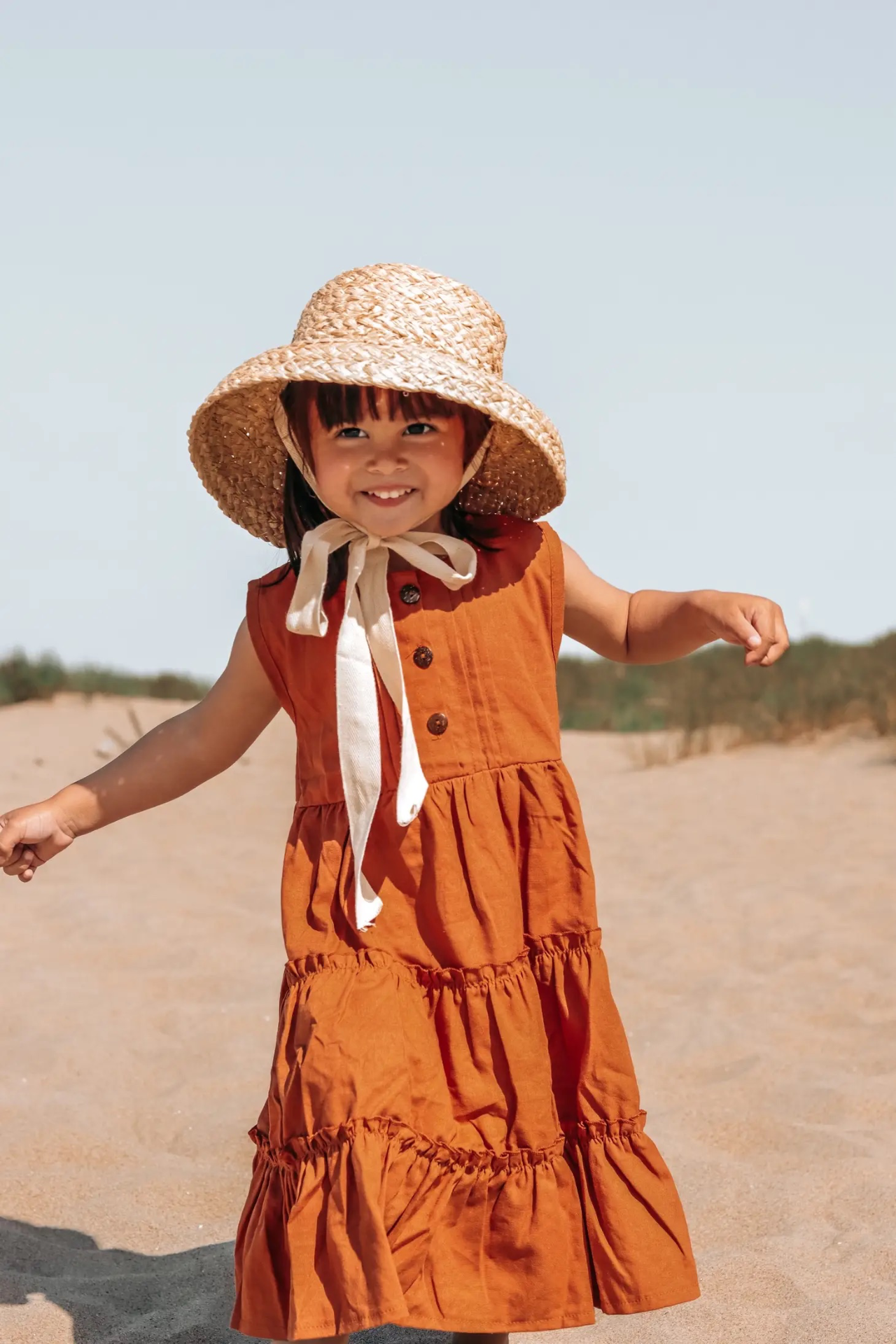 La Olivia Kids Isabella-mekko, Beige tai Terracotta