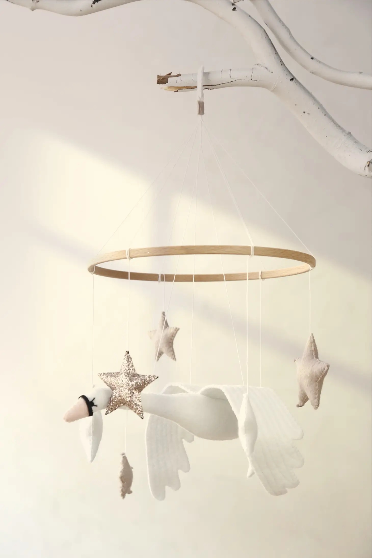 2 Stories Swan mobile