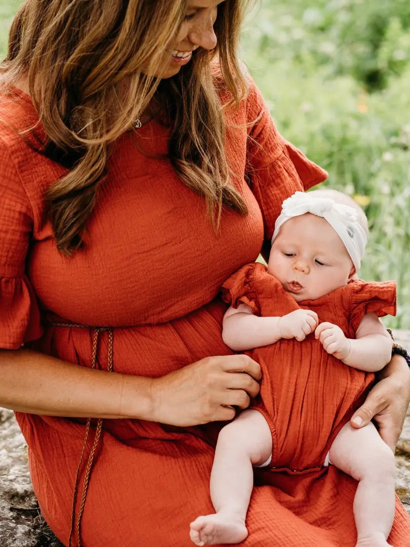 HAHA MAMA Clothing, Boho Baby Romper – Luna Lui1