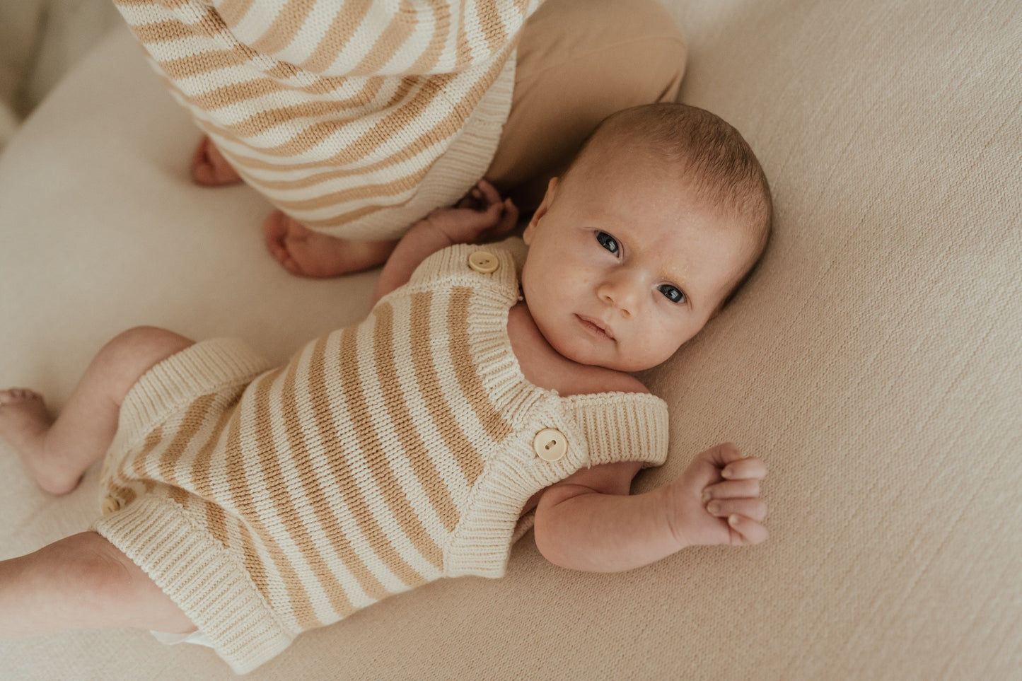 Baeb Basics Organic Striped Knit Romper