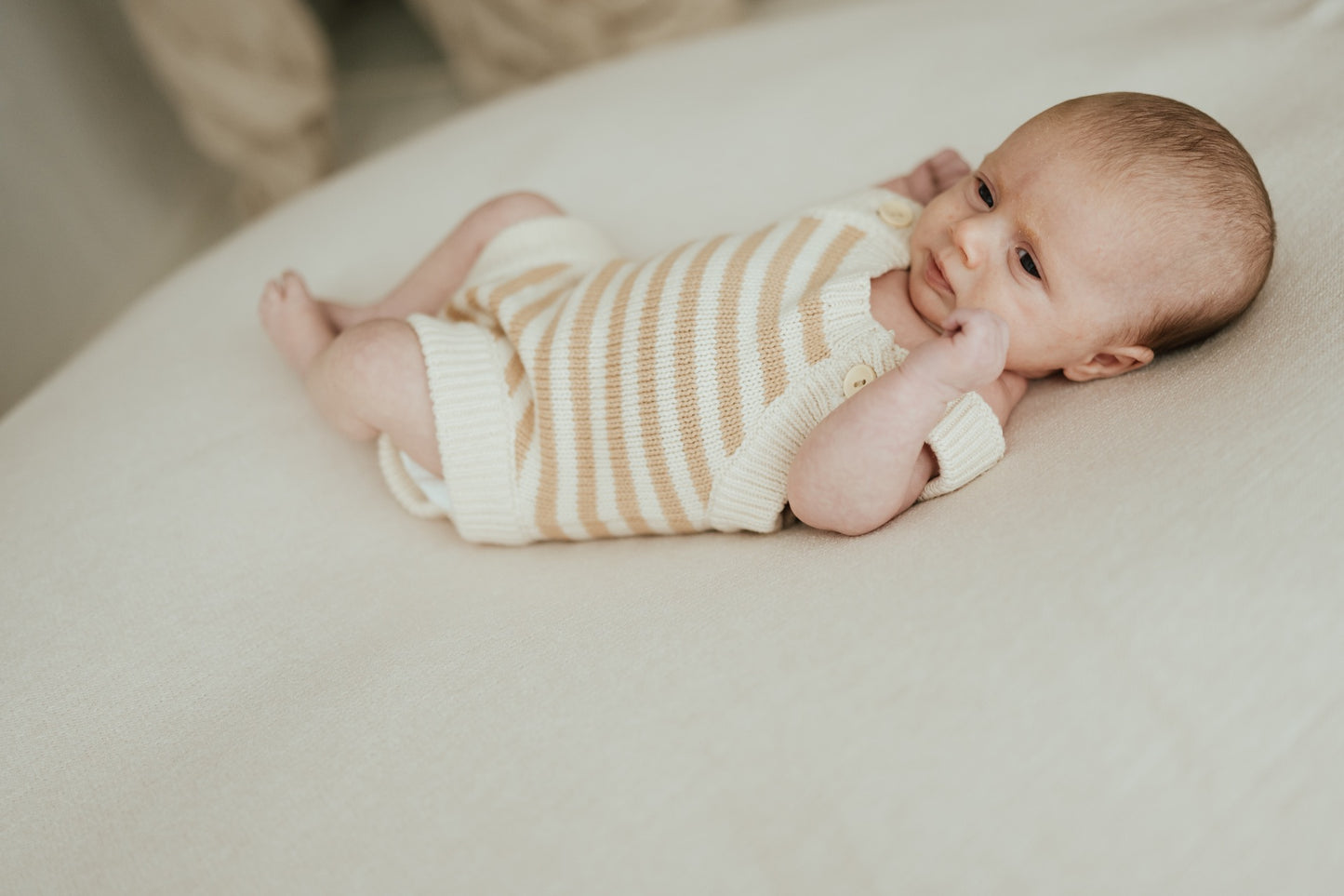 Baeb Basics Organic Striped Knit Romper