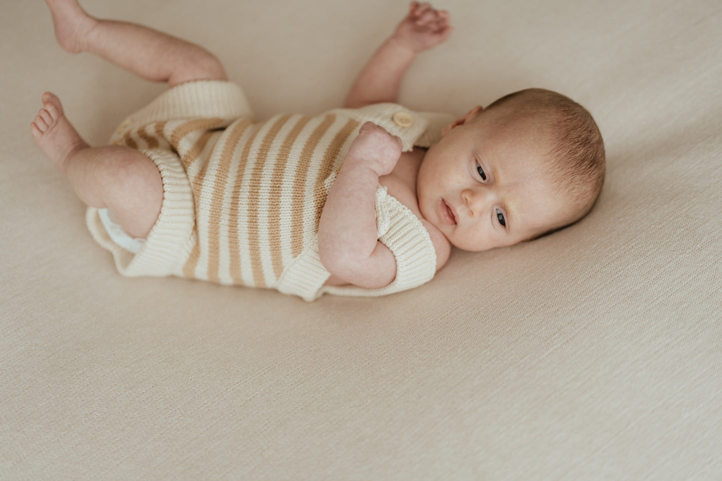 Baeb Basics Organic Striped Knit Romper