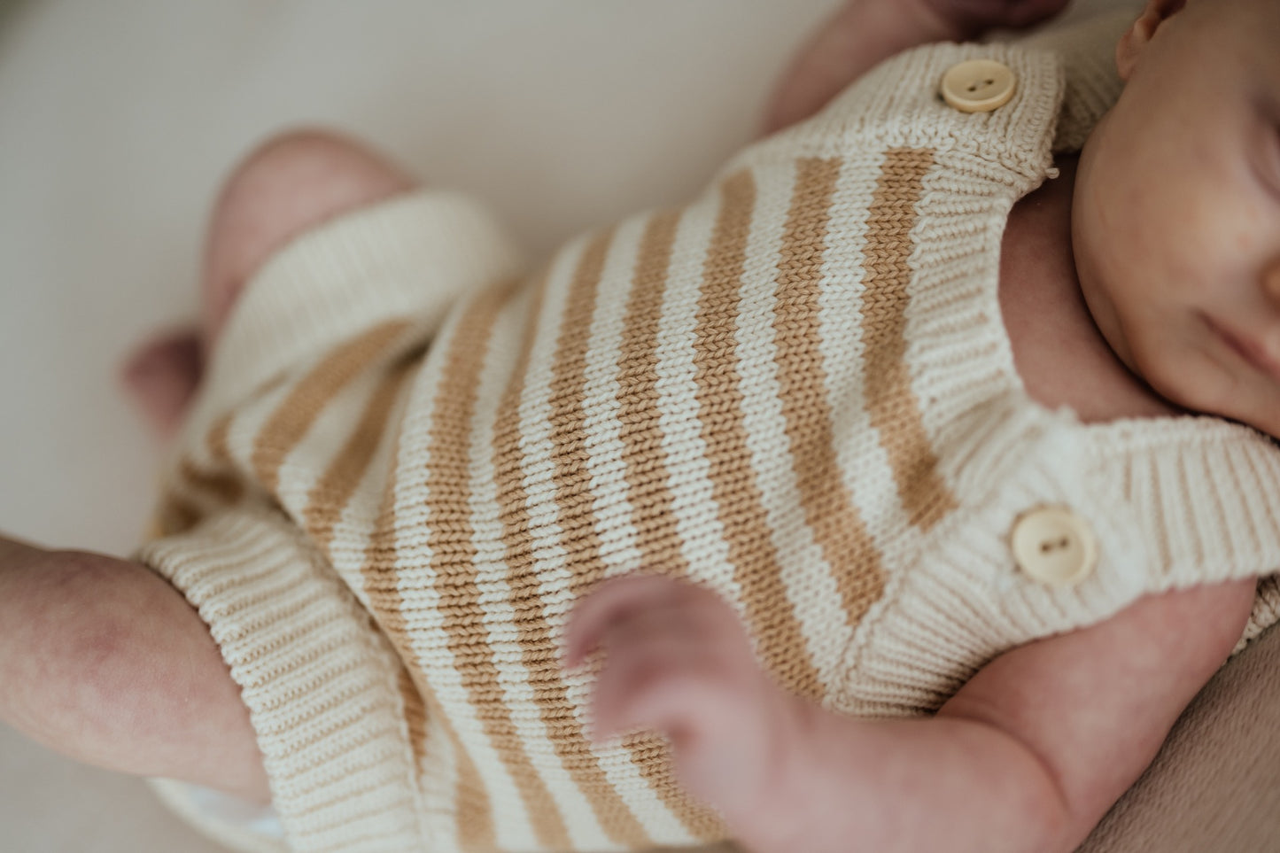 Baeb Basics Organic Striped Knit Romper