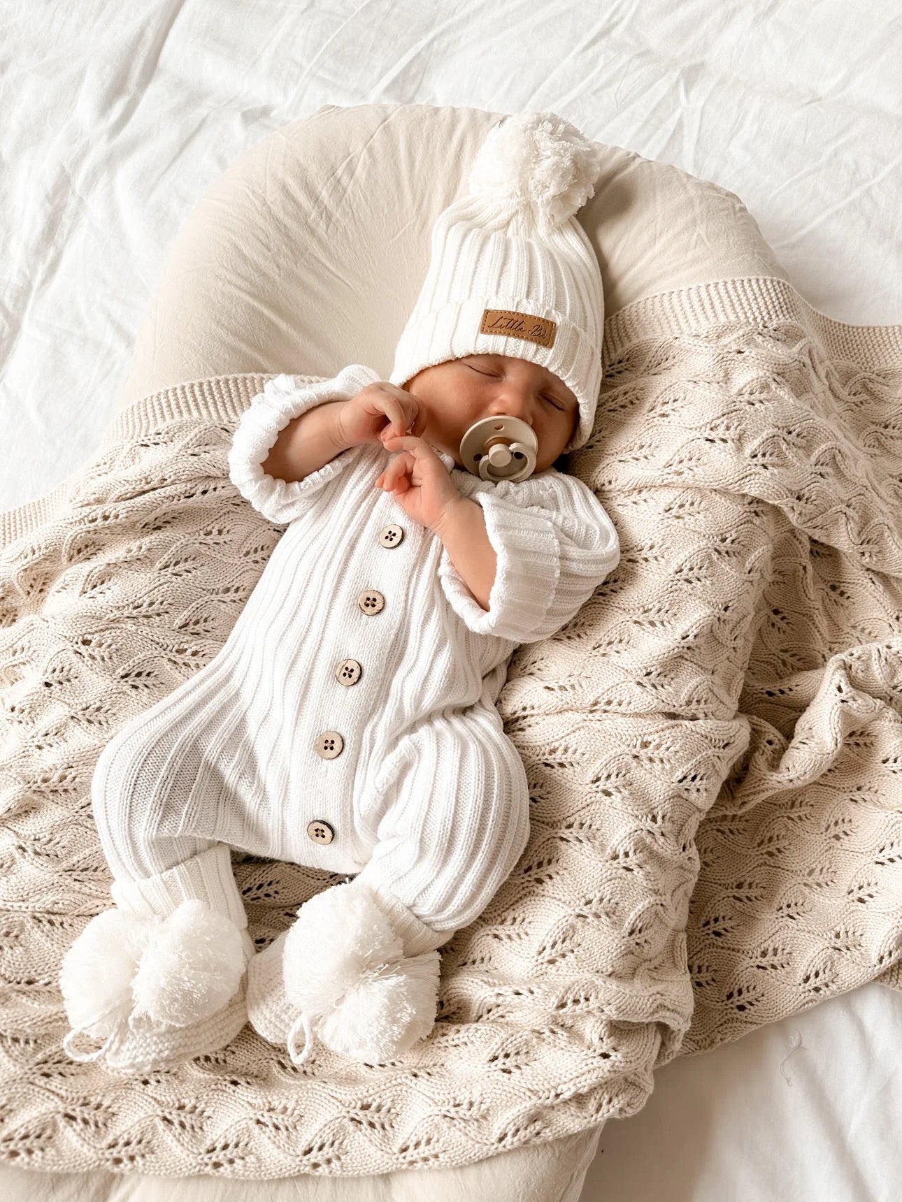 Little B's Nursery Booties -vauvatossut, Milk