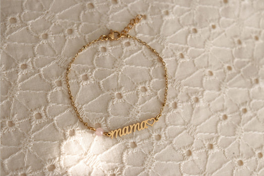 Saint Clairmont Mama & Rose Quartz -rannekoru, Kulta