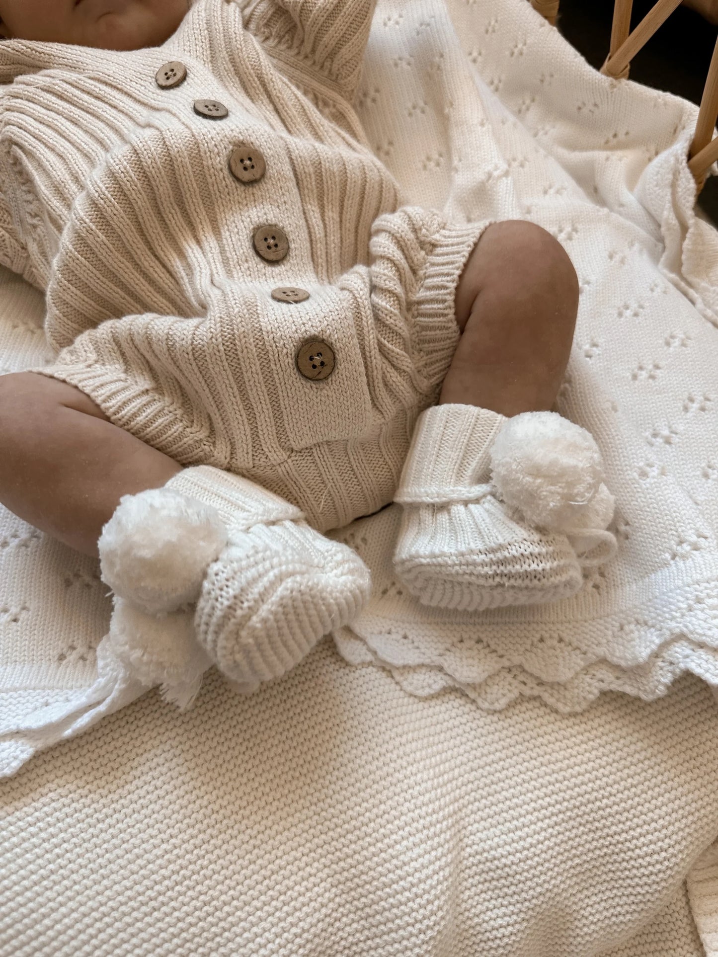 Little B's Nursery Booties -vauvatossut, Milk