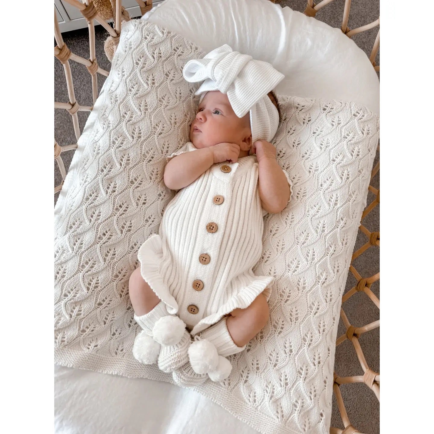 Little B's Nursery Booties -vauvatossut, Milk