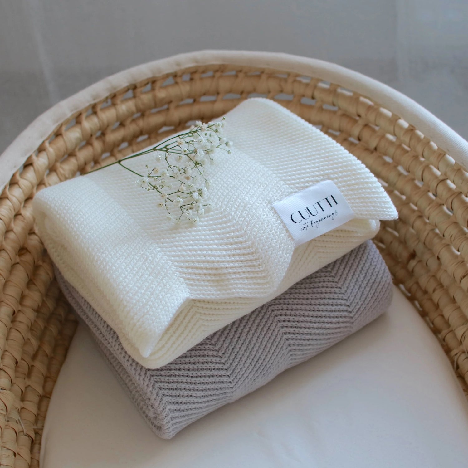 CUUTTI Merinovillapeitto Harmony, Ivory tai Rose Beige
