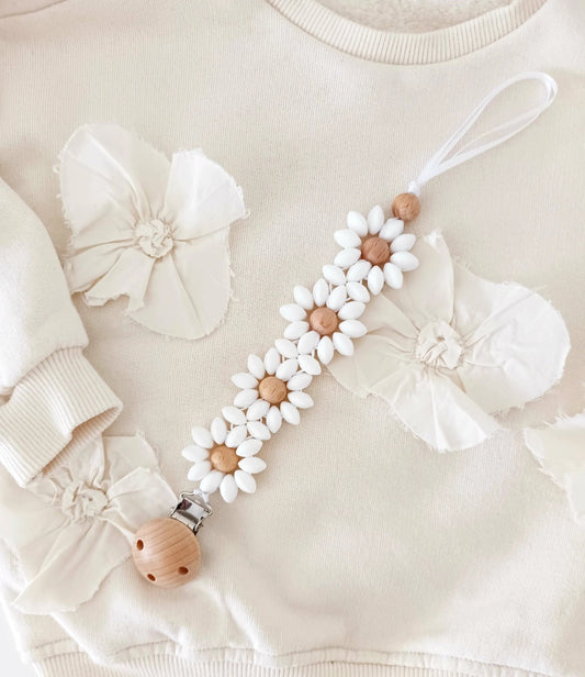 CW Events 4 Daisies pacifier clip