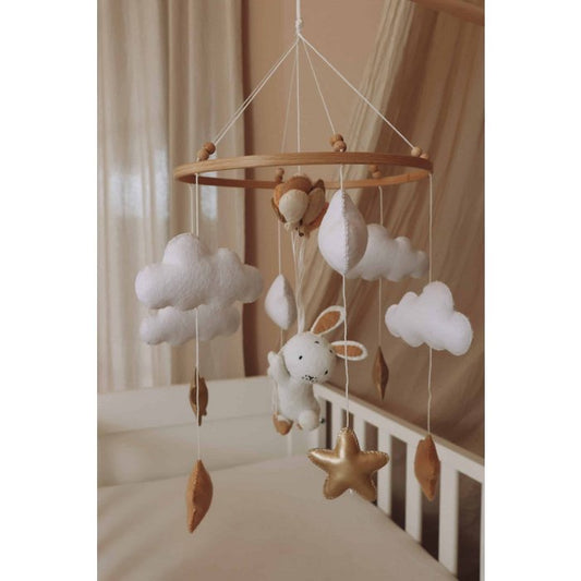 Little Loua Bunny Balloon cradle mobile