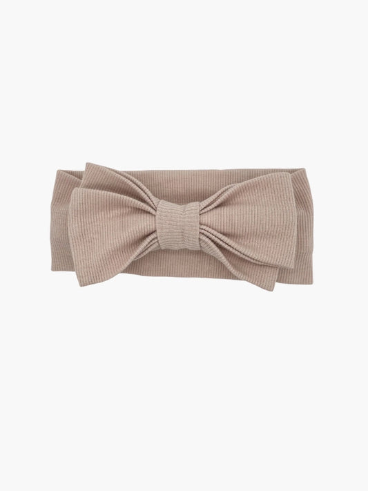 Liv & Loke Double Bow Melina Headband, Smoothing Beige
