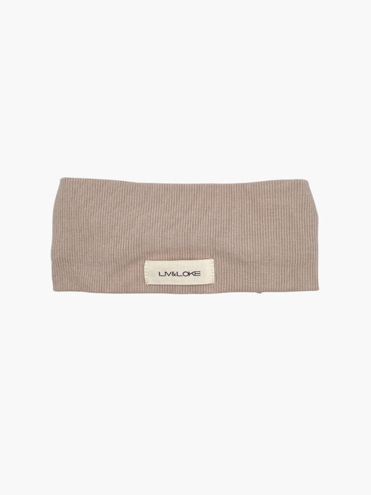 Liv & Loke Double Bow Melina Headband, Smoothing Beige