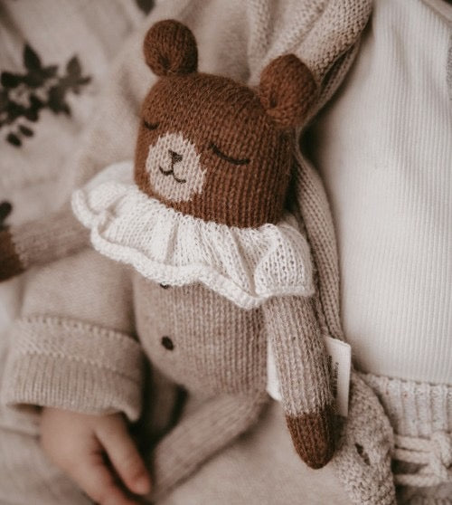 Main Sauvage Teddy plush toy, Oat Pyjamas