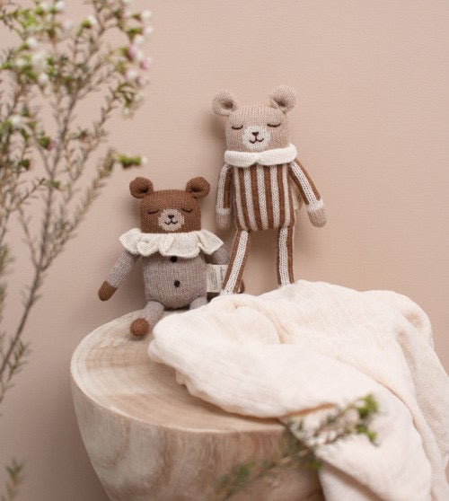 Main Sauvage Teddy plush toy, Oat Pyjamas
