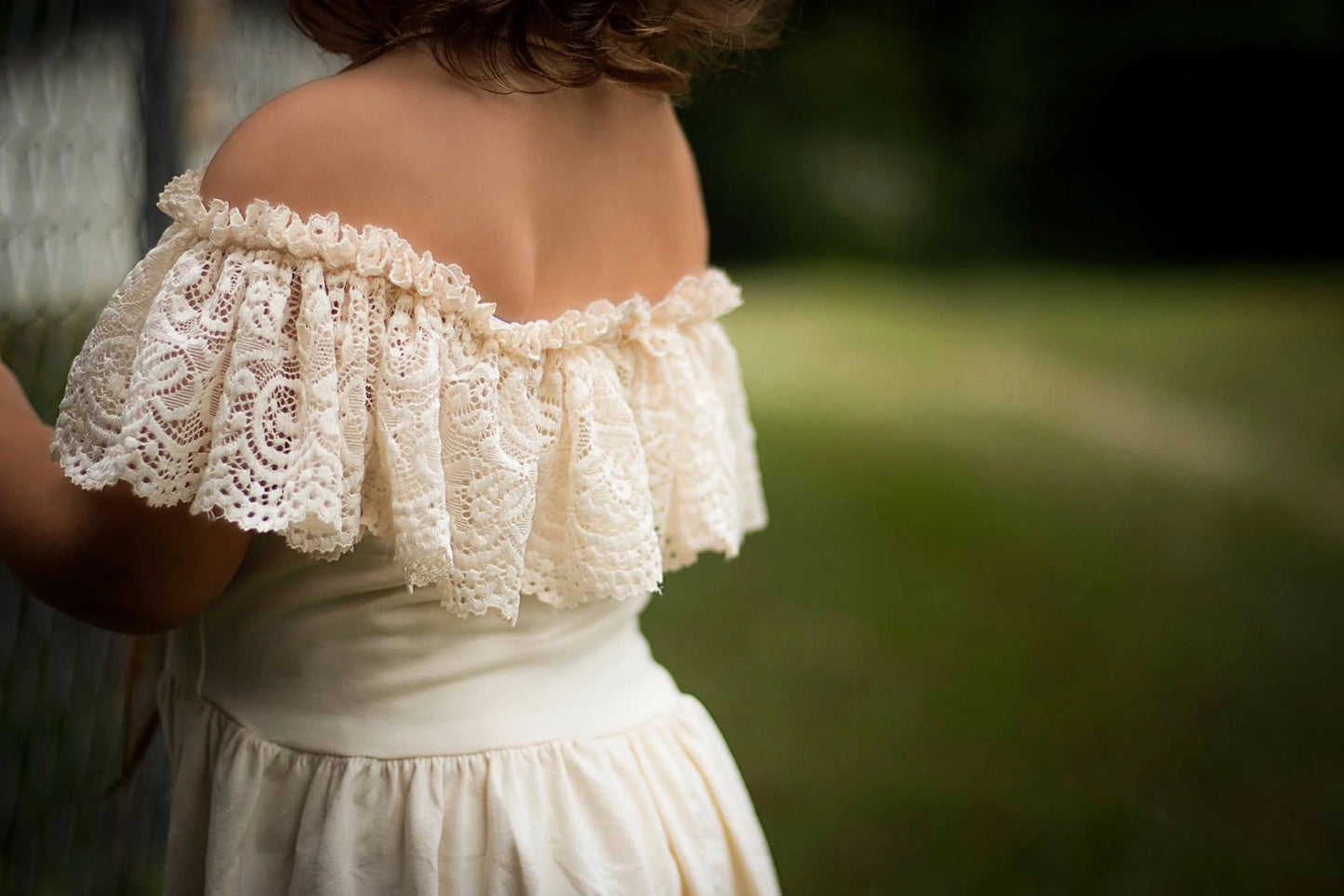 Bailey's Blossoms Clara Cotton & Lace Flutter Maximekko - Vanilla Cream
