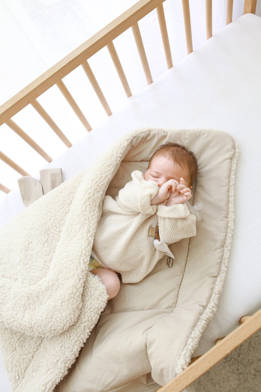 Babyly Teddy Baby Wrap vauvakapalo, Cream