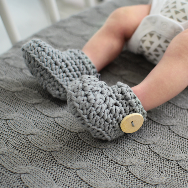 Maylily Baby Booties, Beige