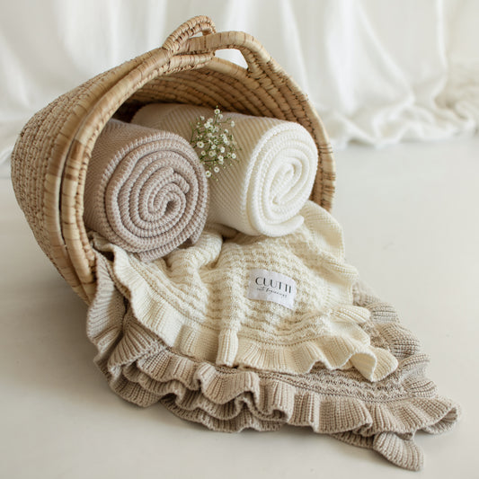 CUUTTI Bamboo Blanket Ballerina, Ivory or Beige