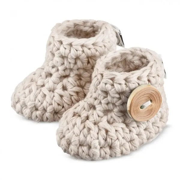 Maylily Baby Booties, Beige