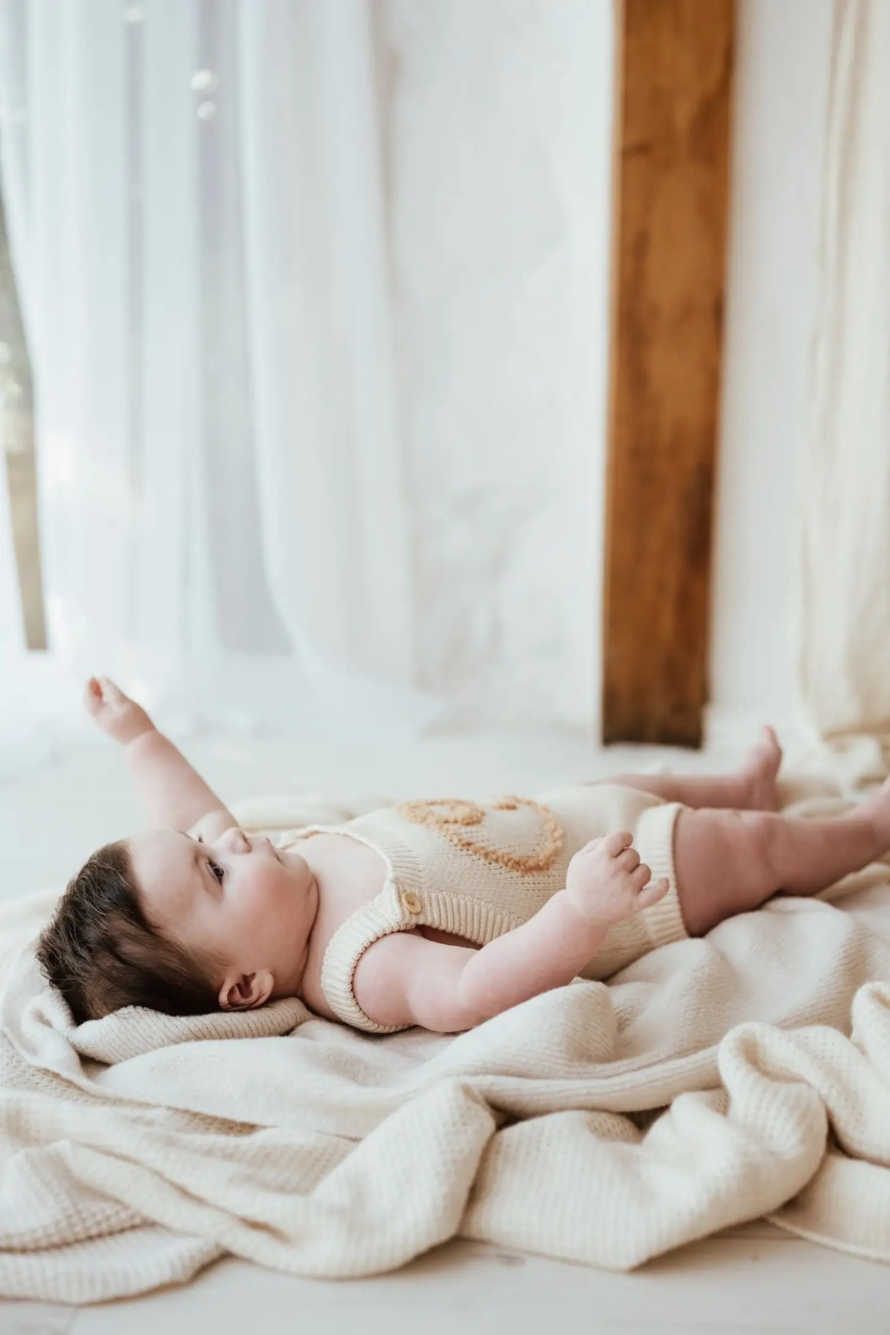 Baeb Basics Organic Yin Yan Knitted Romper - knitted romper, Milk