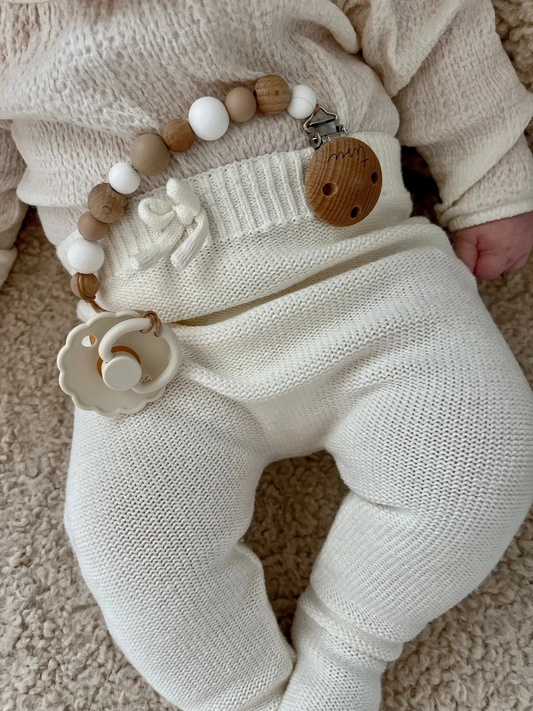 TISU Pacifier Clip, Beige